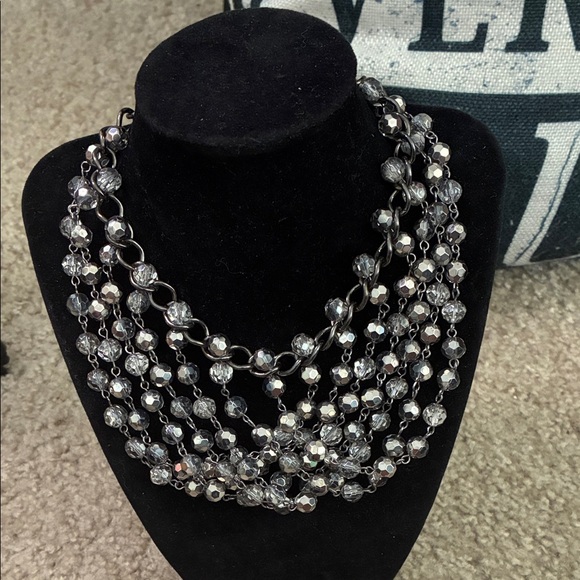 Premier Designs Jewelry - Premier Designs Black and Silver Multi-Strand Necklace